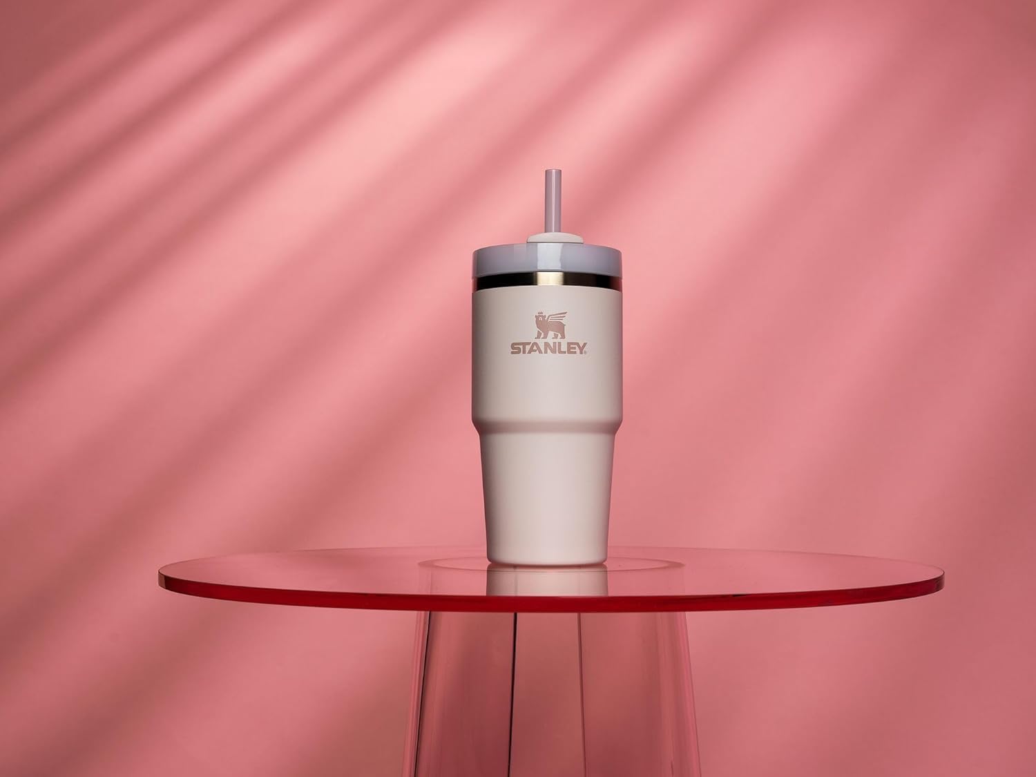 Stanley Quencher H2.0 Tumbler with Straw 20 oz | Flowstate 3-Position Lid | Cup Holder Compatible for Travel | Insulated Stainless Steel Cup | BPA-Free | Rose Quartz 2.0